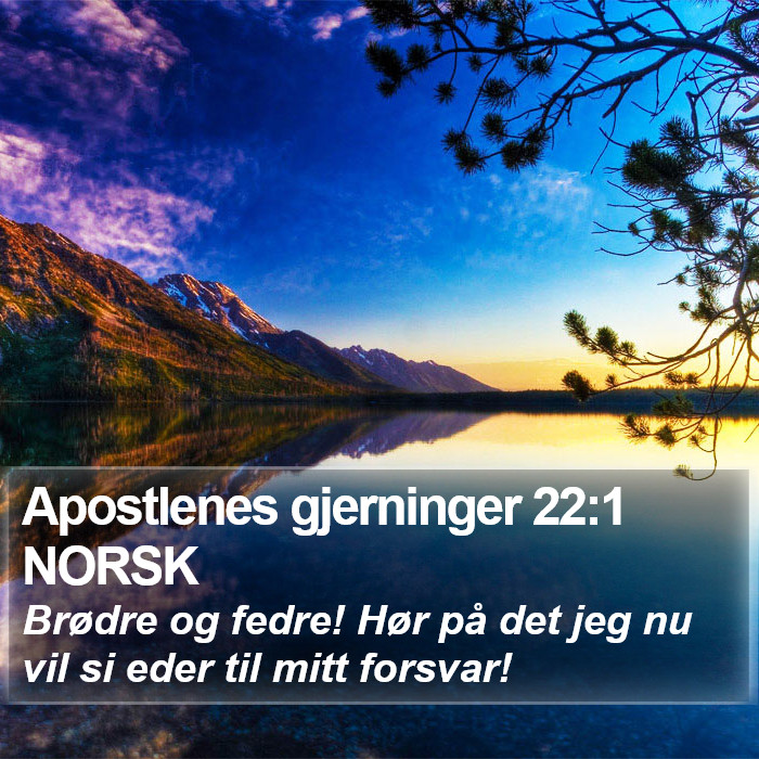 Apostlenes gjerninger 22:1 NORSK Bible Study