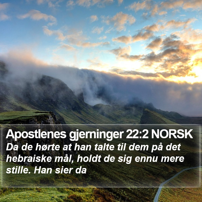 Apostlenes gjerninger 22:2 NORSK Bible Study