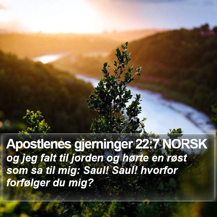 Apostlenes gjerninger 22:7 NORSK Bible Study