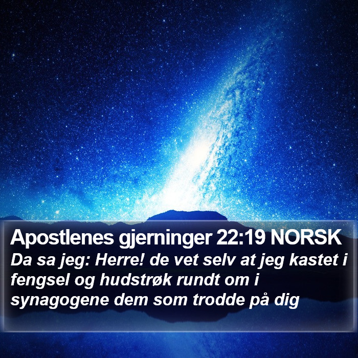 Apostlenes gjerninger 22:19 NORSK Bible Study