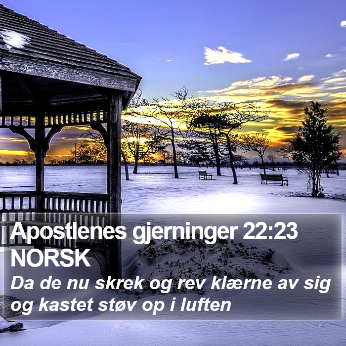 Apostlenes gjerninger 22:23 NORSK Bible Study