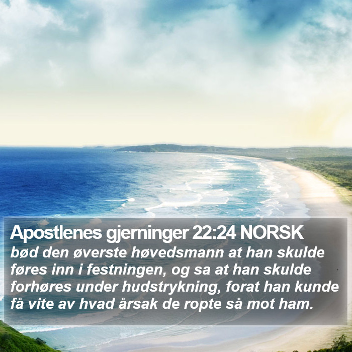Apostlenes gjerninger 22:24 NORSK Bible Study