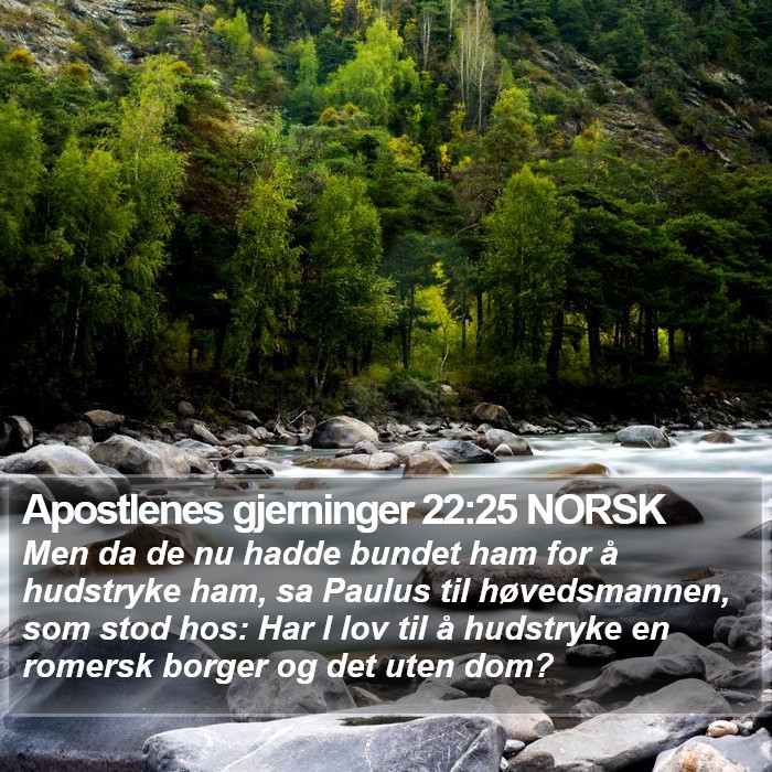 Apostlenes gjerninger 22:25 NORSK Bible Study