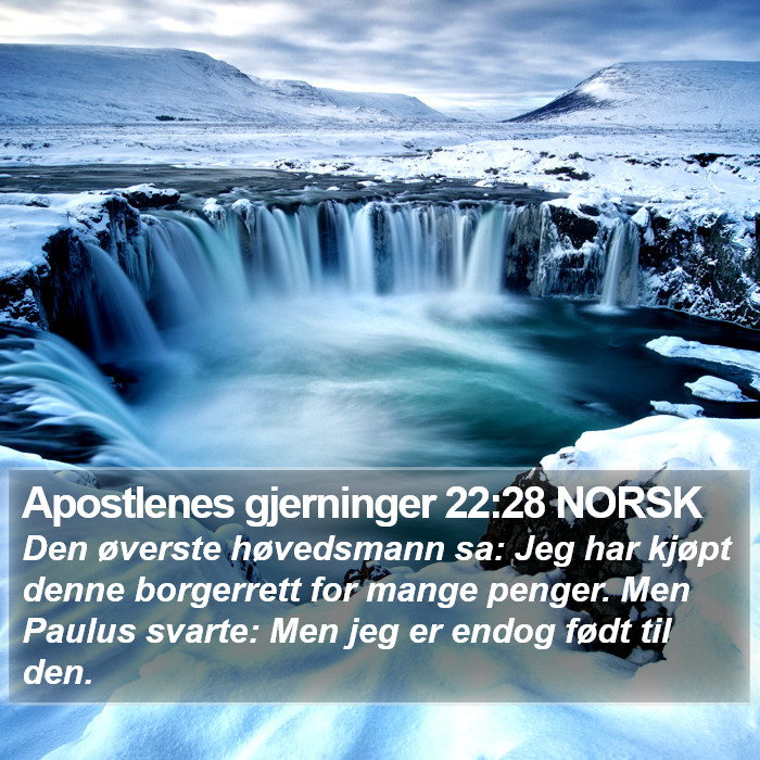 Apostlenes gjerninger 22:28 NORSK Bible Study