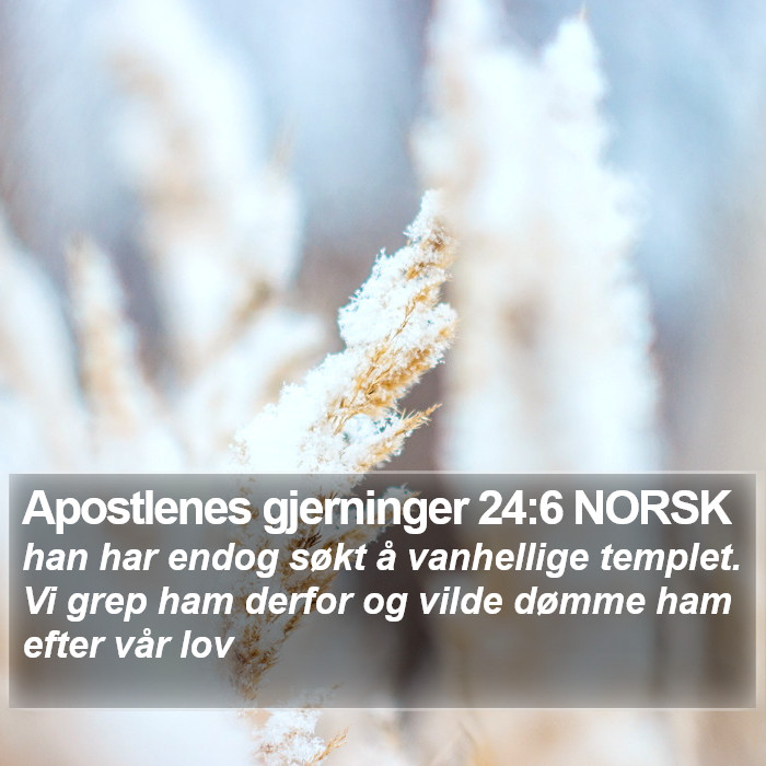 Apostlenes gjerninger 24:6 NORSK Bible Study