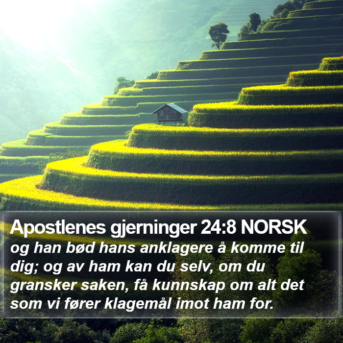 Apostlenes gjerninger 24:8 NORSK Bible Study