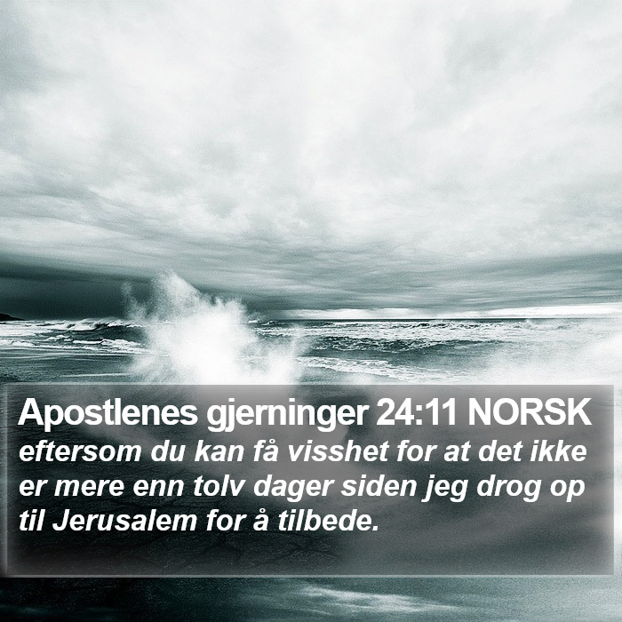 Apostlenes gjerninger 24:11 NORSK Bible Study