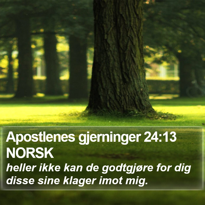 Apostlenes gjerninger 24:13 NORSK Bible Study