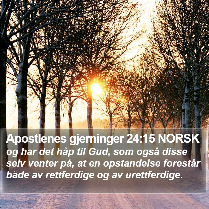 Apostlenes gjerninger 24:15 NORSK Bible Study