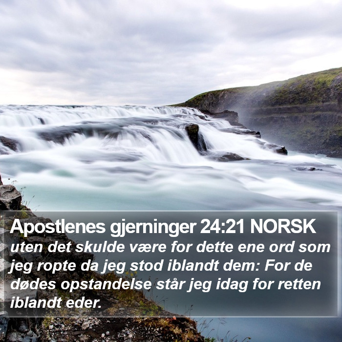 Apostlenes gjerninger 24:21 NORSK Bible Study