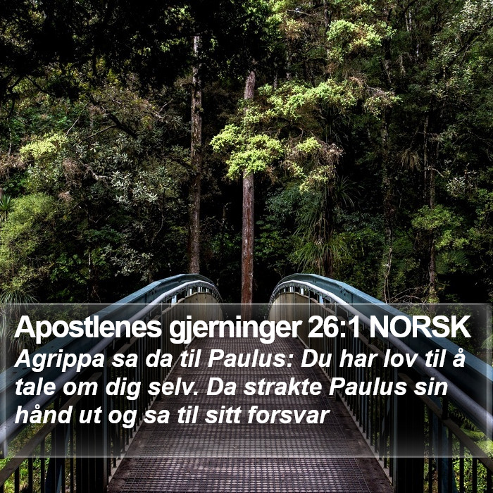 Apostlenes gjerninger 26:1 NORSK Bible Study
