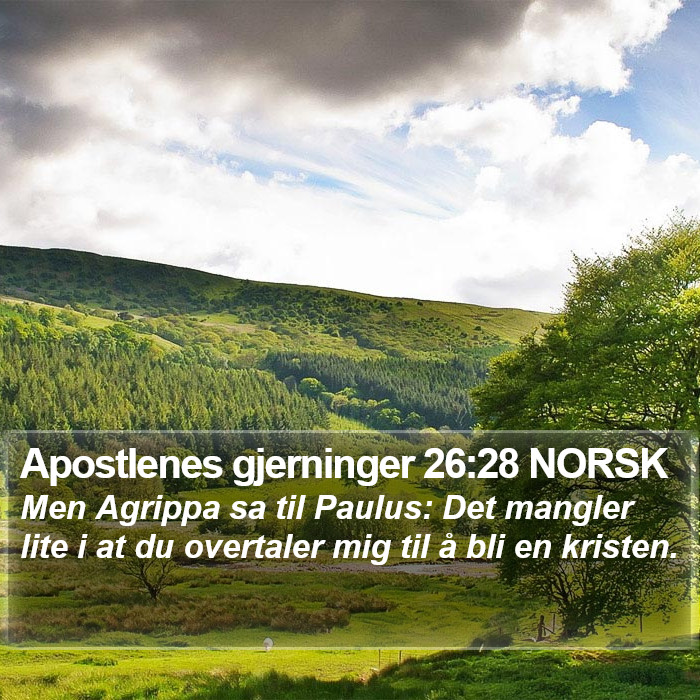 Apostlenes gjerninger 26:28 NORSK Bible Study