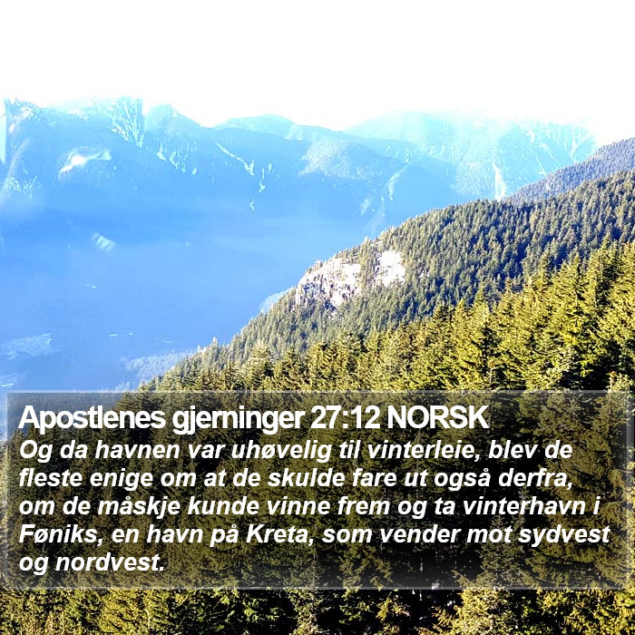 Apostlenes gjerninger 27:12 NORSK Bible Study