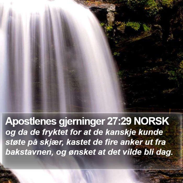 Apostlenes gjerninger 27:29 NORSK Bible Study