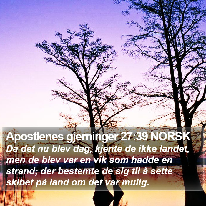Apostlenes gjerninger 27:39 NORSK Bible Study