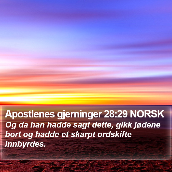 Apostlenes gjerninger 28:29 NORSK Bible Study