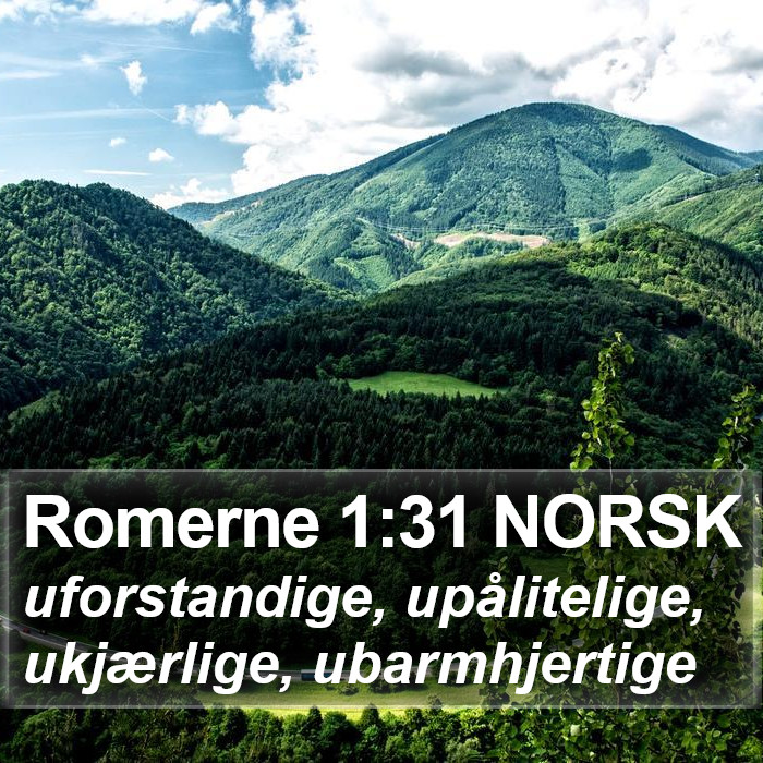 Romerne 1:31 NORSK Bible Study