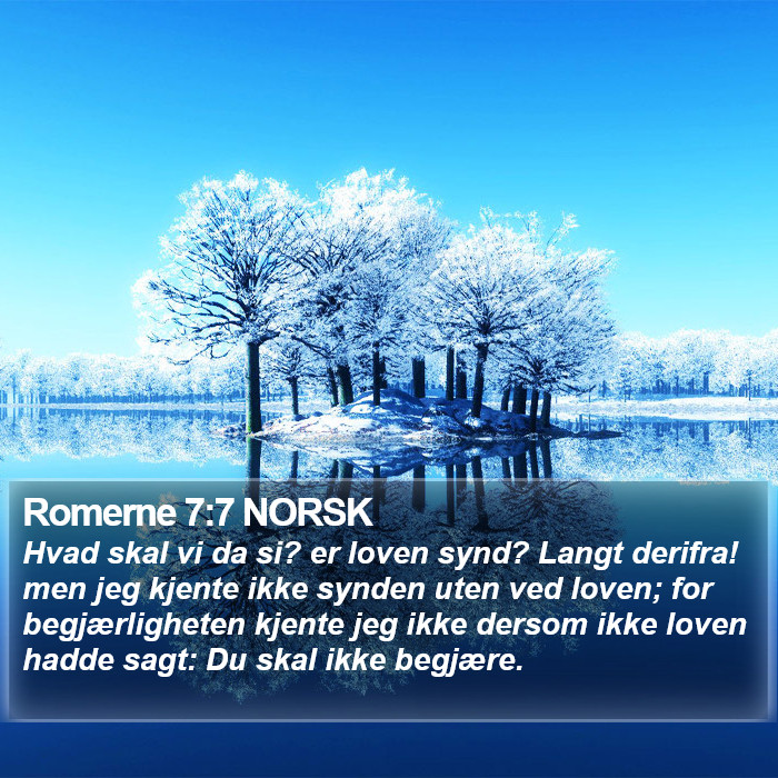 Romerne 7:7 NORSK Bible Study