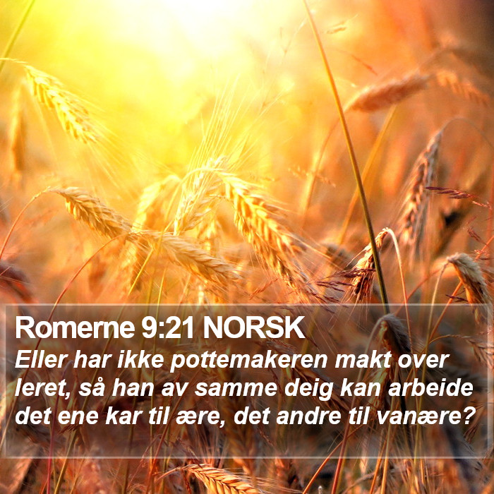 Romerne 9:21 NORSK Bible Study