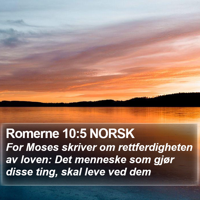 Romerne 10:5 NORSK Bible Study
