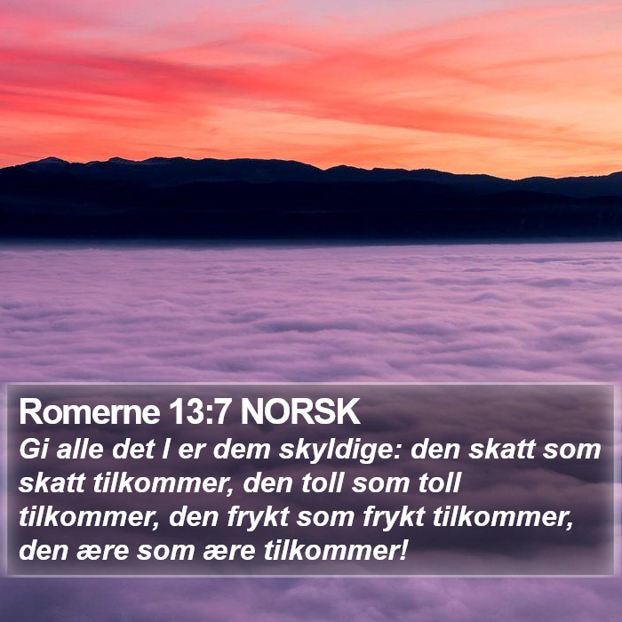 Romerne 13:7 NORSK Bible Study