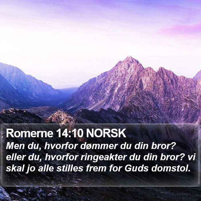 Romerne 14:10 NORSK Bible Study