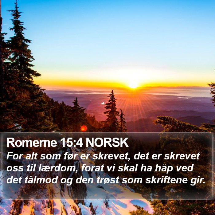 Romerne 15:4 NORSK Bible Study