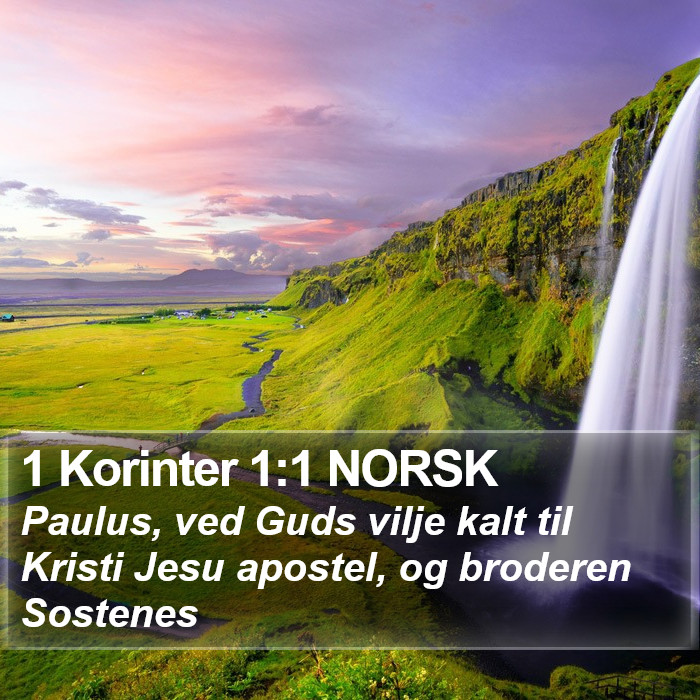 1 Korinter 1:1 NORSK Bible Study