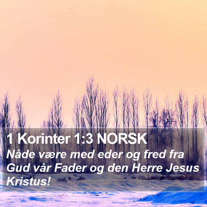 1 Korinter 1:3 NORSK Bible Study