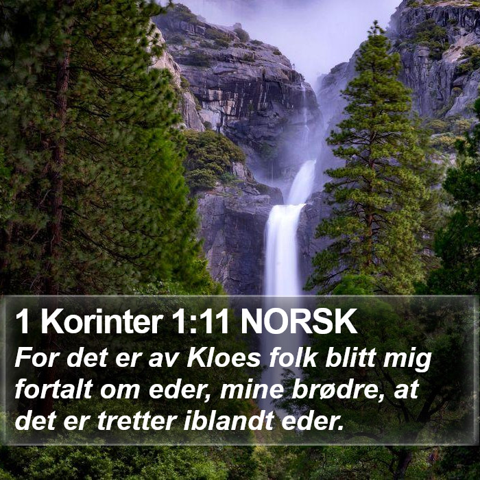 1 Korinter 1:11 NORSK Bible Study