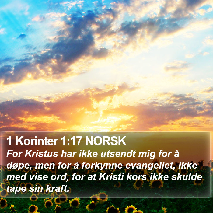 1 Korinter 1:17 NORSK Bible Study