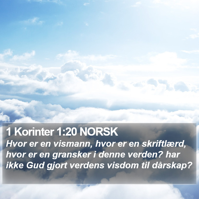 1 Korinter 1:20 NORSK Bible Study