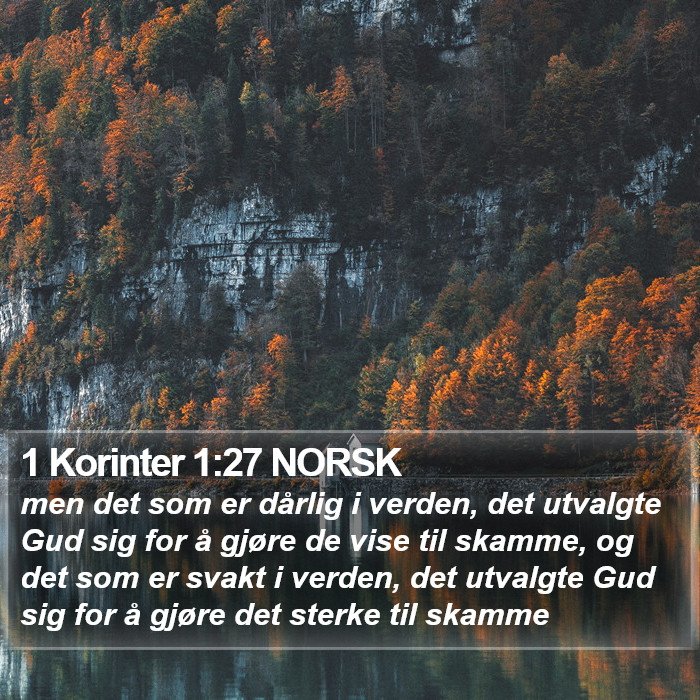 1 Korinter 1:27 NORSK Bible Study