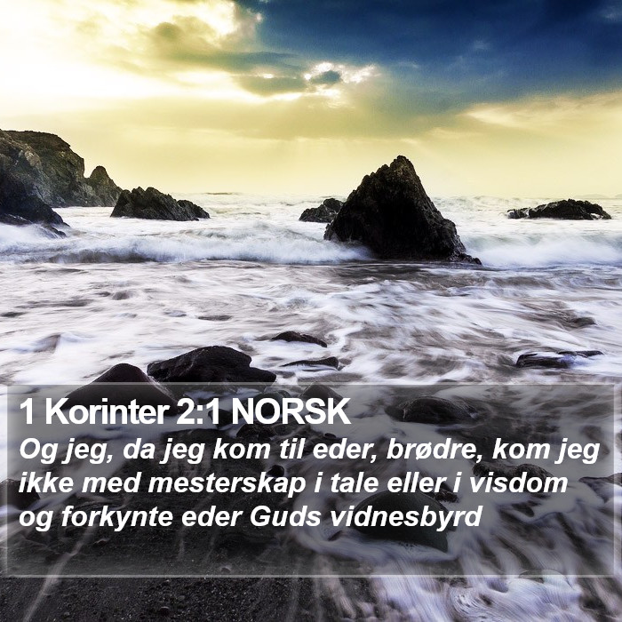 1 Korinter 2:1 NORSK Bible Study
