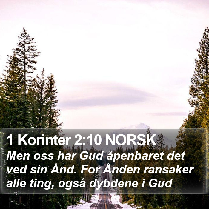 1 Korinter 2:10 NORSK Bible Study