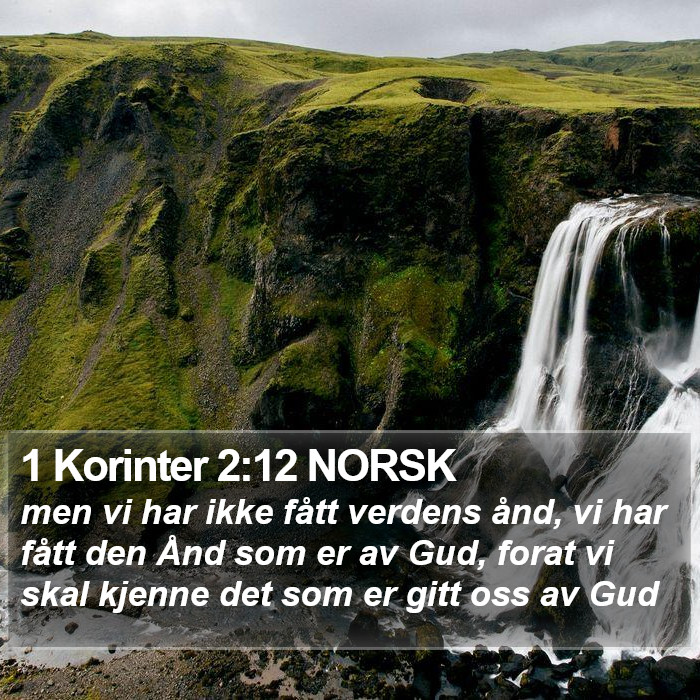 1 Korinter 2:12 NORSK Bible Study
