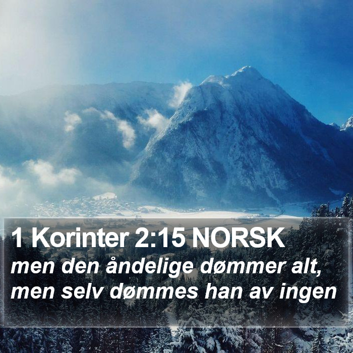 1 Korinter 2:15 NORSK Bible Study