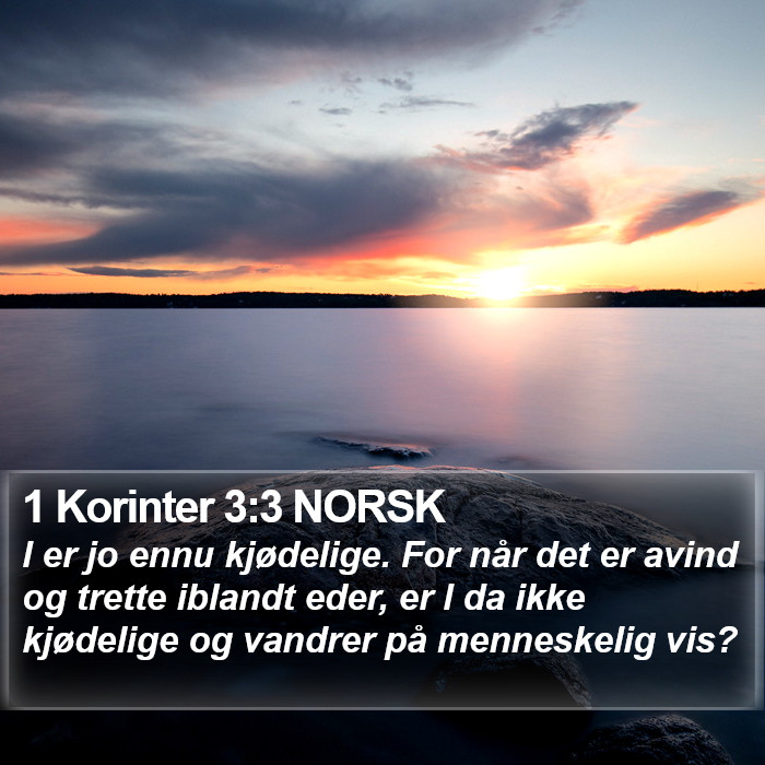 1 Korinter 3:3 NORSK Bible Study
