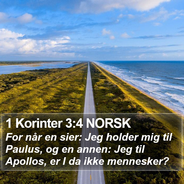 1 Korinter 3:4 NORSK Bible Study