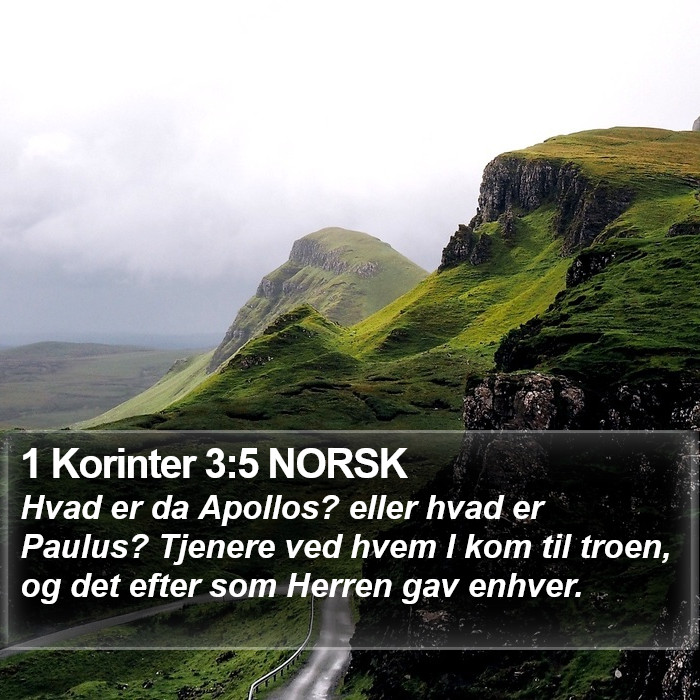 1 Korinter 3:5 NORSK Bible Study