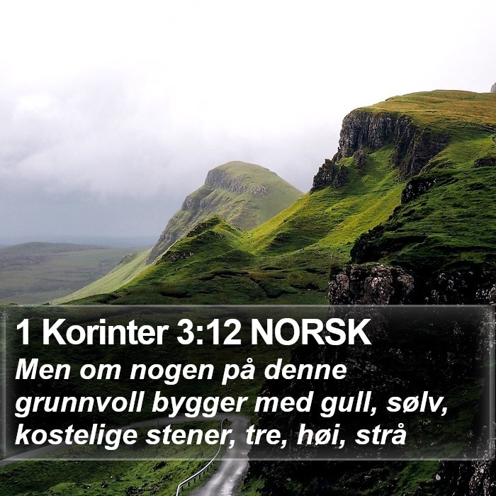 1 Korinter 3:12 NORSK Bible Study