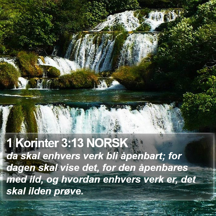 1 Korinter 3:13 NORSK Bible Study