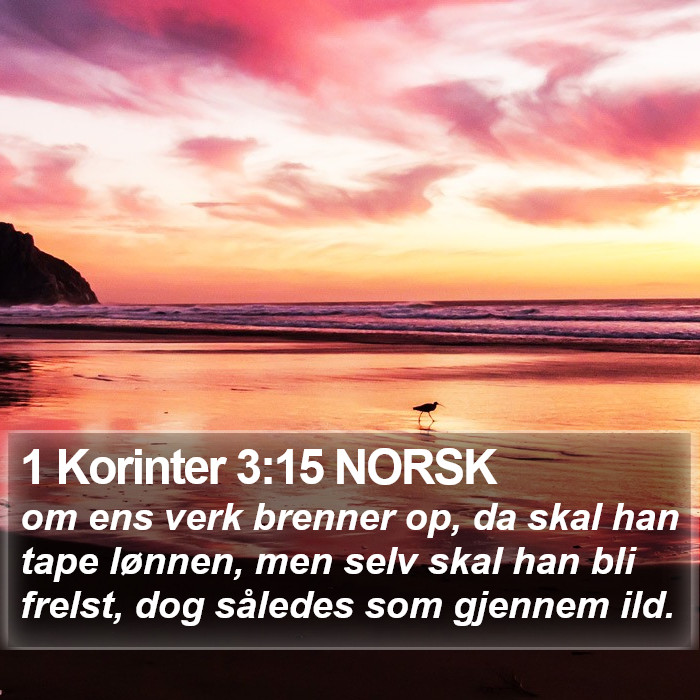 1 Korinter 3:15 NORSK Bible Study