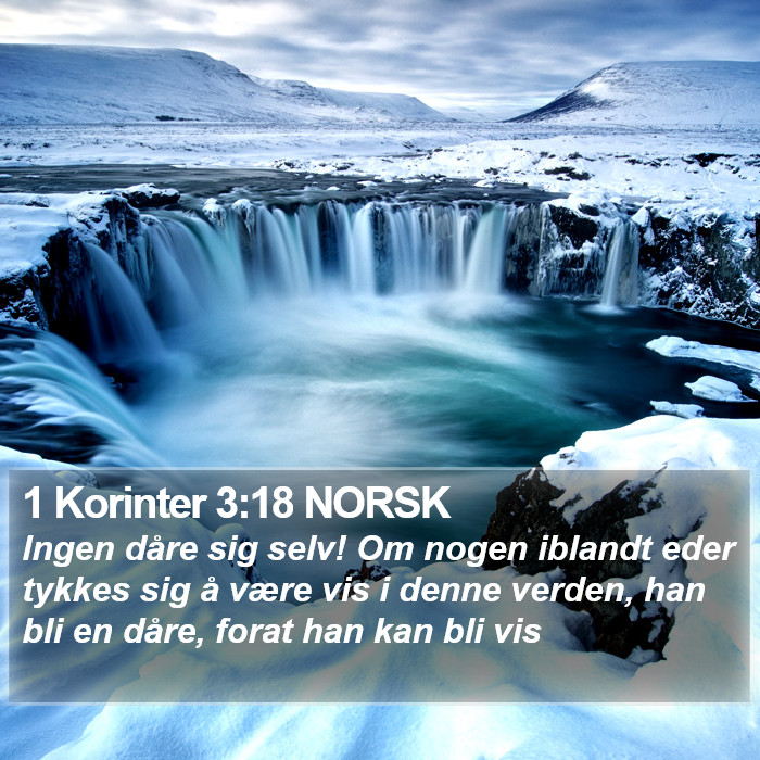 1 Korinter 3:18 NORSK Bible Study
