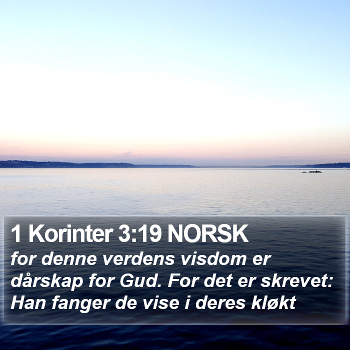 1 Korinter 3:19 NORSK Bible Study