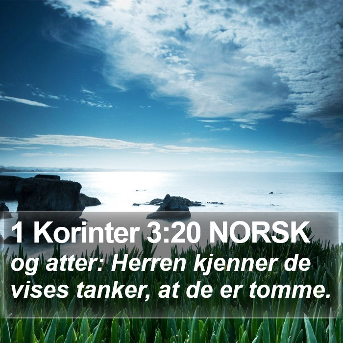 1 Korinter 3:20 NORSK Bible Study