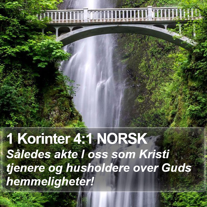 1 Korinter 4:1 NORSK Bible Study