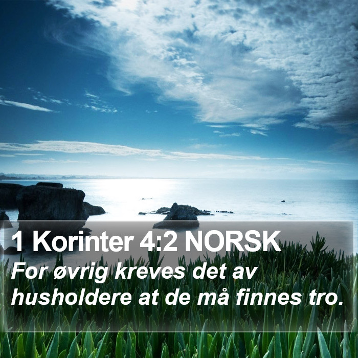 1 Korinter 4:2 NORSK Bible Study