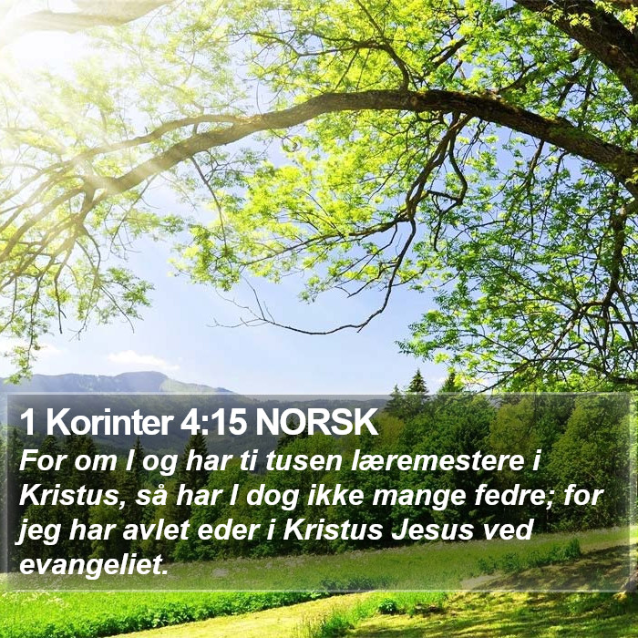 1 Korinter 4:15 NORSK Bible Study