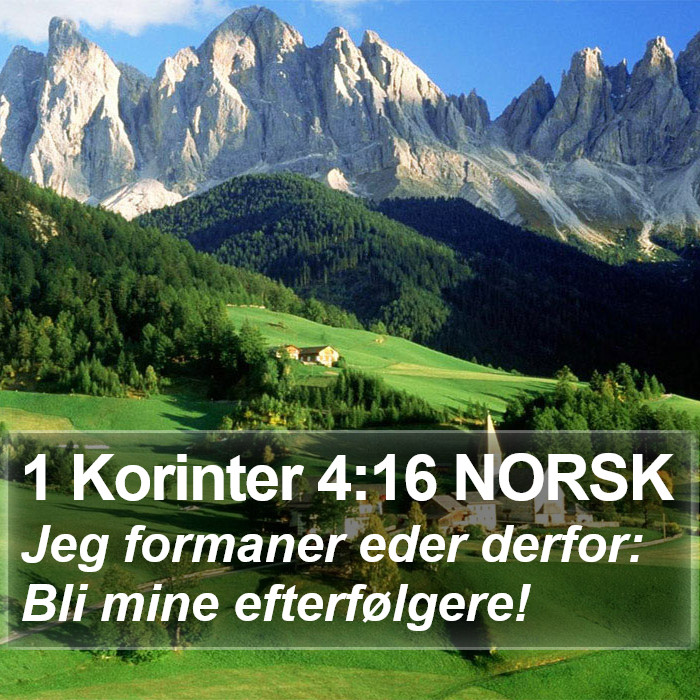 1 Korinter 4:16 NORSK Bible Study